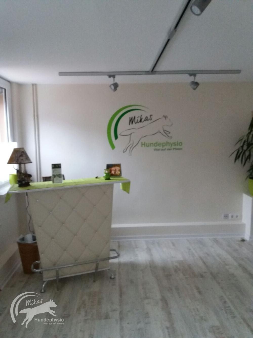 Empfangsbereich der Praxis Mikas Hundephysio